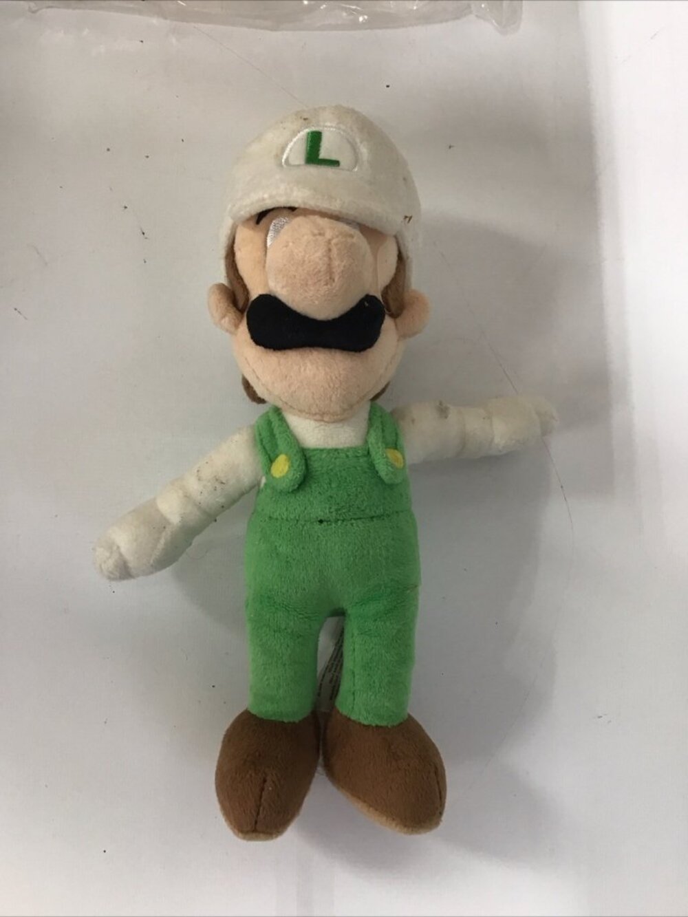 Super Mario Bros Little Buddy Fire Luigi Plush 2012 Nintendo 9 Inch